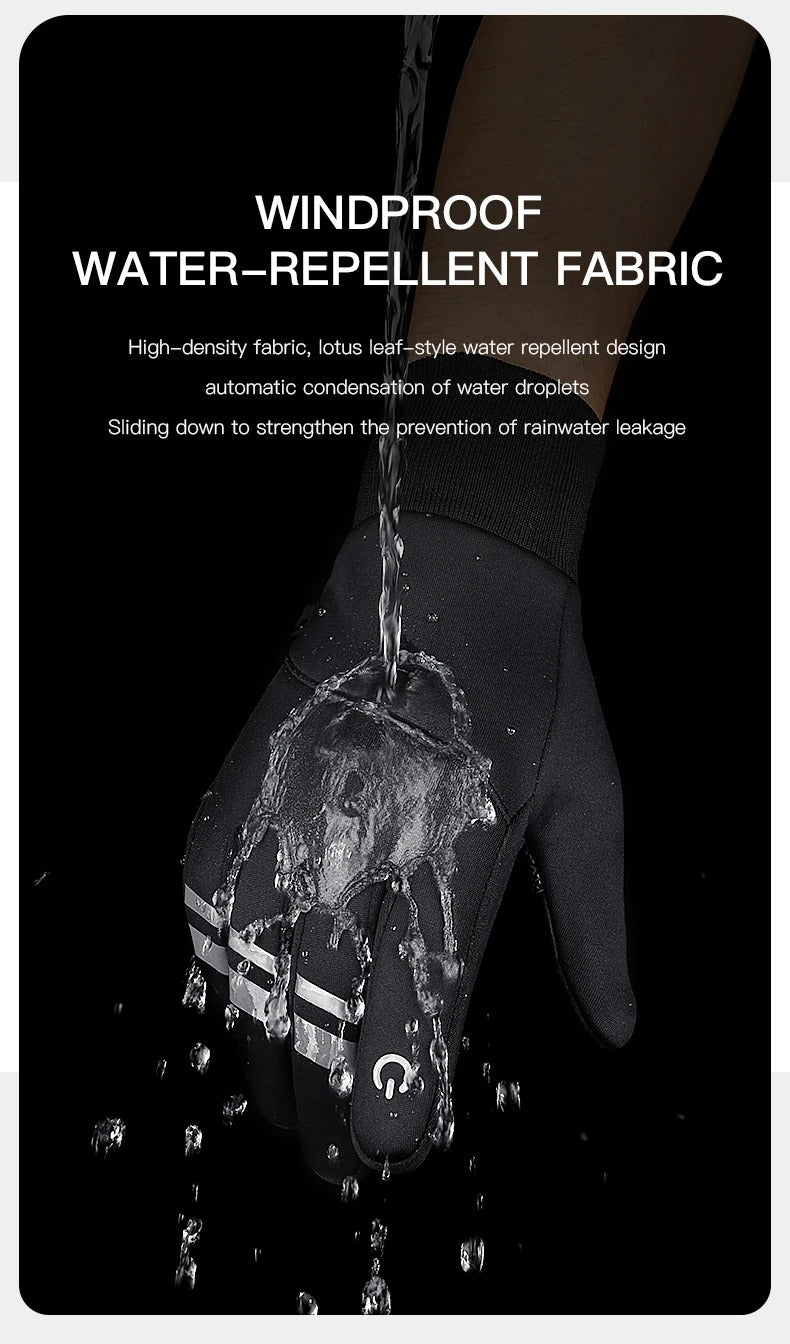 High Performance Winter Cycling Gloves – Waterproof Touchscreen Thermal Gloves, Windproof, Anti-Slip Grip, 3M Insulated, Unisex Sports Riding Gloves S-XL