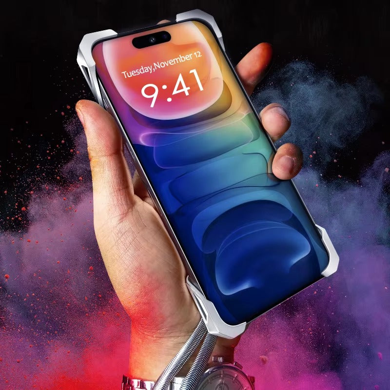 Luxury Apple iPhone Case, MagSafe Compatible, Camera Lens and Screen Protection, Ultra Thin, Shockproof, Magnetic, Full All Around Protection, Thor Metal Armor Cover