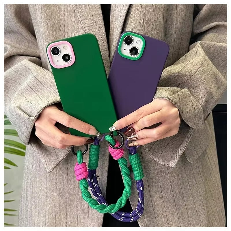 Premium Apple iPhone Case, MagSafe Compatible, Camera Lens & Screen Protection, Ultra Thin, Shockproof, Magnetic Full All Around Cover – Drawstring Wrist Strap Case with All-Inclusive Protective Design