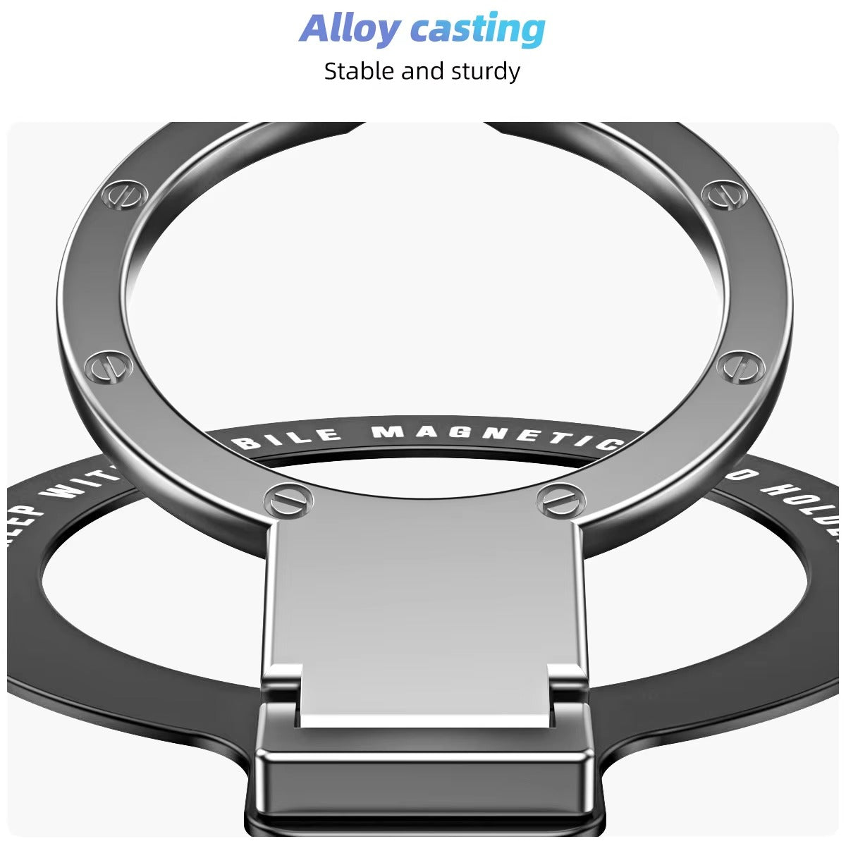 Premium, Magnetic Phone Ring Holder for MagSafe – Detachable, 360° Rotating Grip Stand, Compatible with Apple iPhone