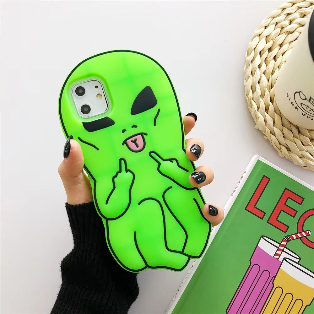 Premium Apple iPhone Case, MagSafe Compatible, Camera Lens and Screen Protection, Ultra Thin, Shockproof, Magnetic, Full All Around Protection, Alien Finger Soft Cover