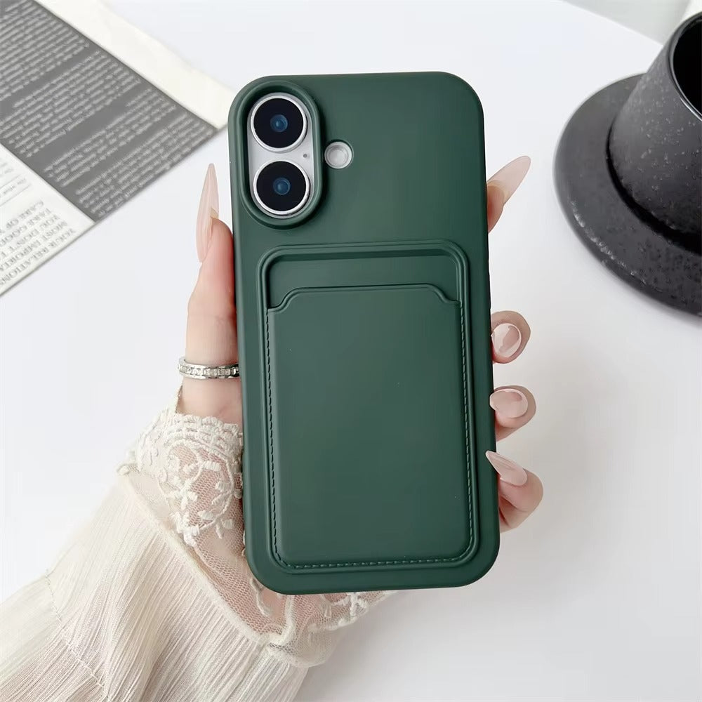 Premium Apple iPhone Case, MagSafe Compatible, Camera Lens and Screen Protection, Ultra Thin, Shockproof, Magnetic, Full All Around Protection, Frosted Card Pocket Cover