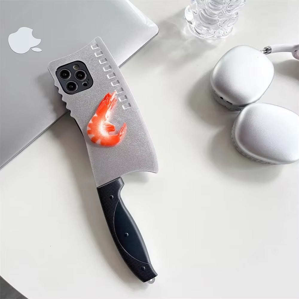 Premium Apple iPhone Case, MagSafe Compatible, Camera Lens and Screen Protection, Ultra Thin, Shockproof, Magnetic, Full All Around Protection, 3D Knife Cartoon Cover