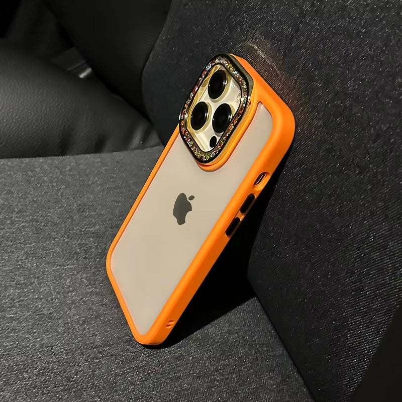 Luxury Apple iPhone Case, MagSafe Compatible, Camera Lens & Screen Protection, Ultra Thin, Shockproof, Magnetic Full All Around Cover – Glitter Diamond Transparent Armor Case with Enhanced Camera Protection