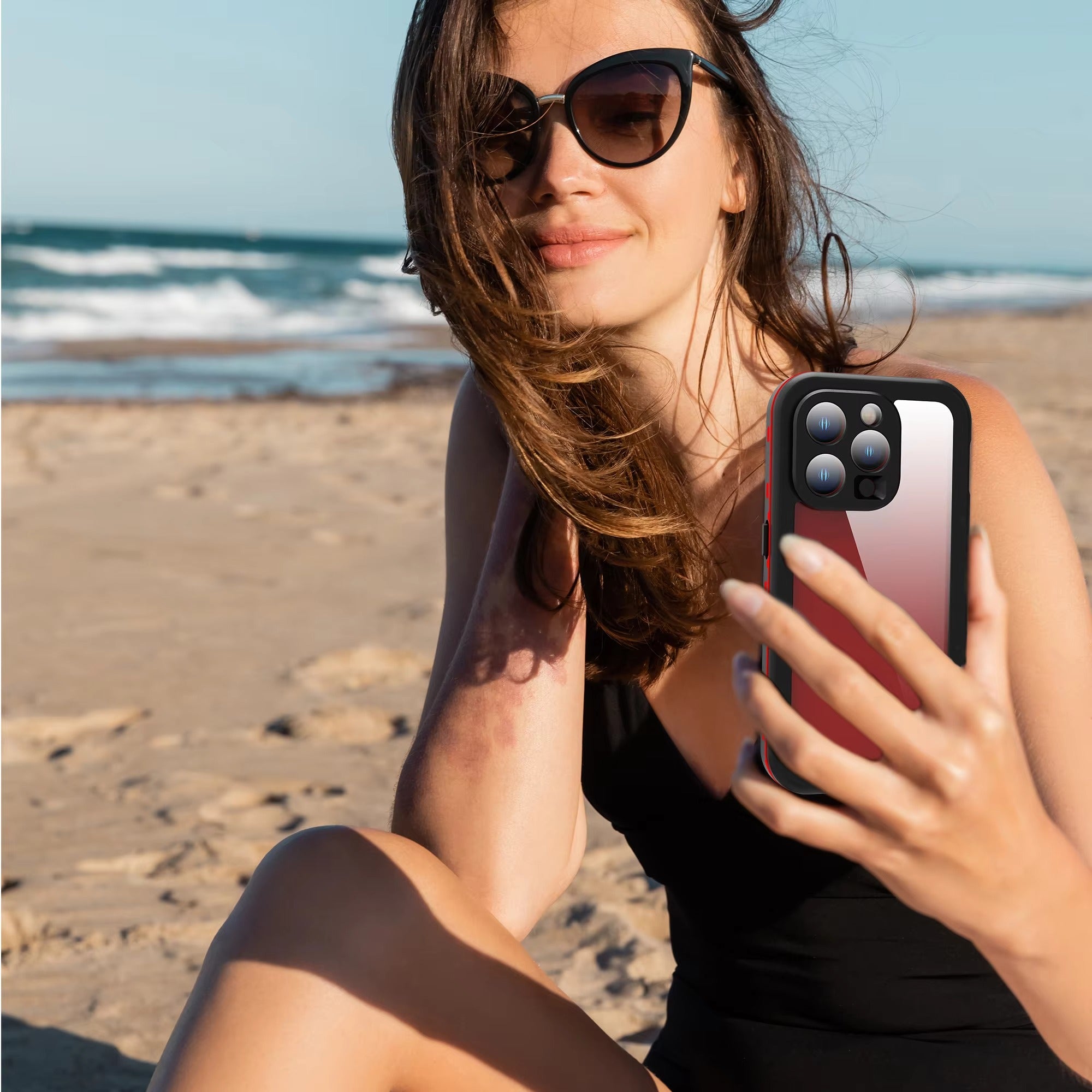 High Quality Apple iPhone Case MagSafe Compatible, Camera Lens & Screen Protection, Ultra Thin Shockproof Magnetic Full All Around Protection Cover with IP68 Transparent Rope Design