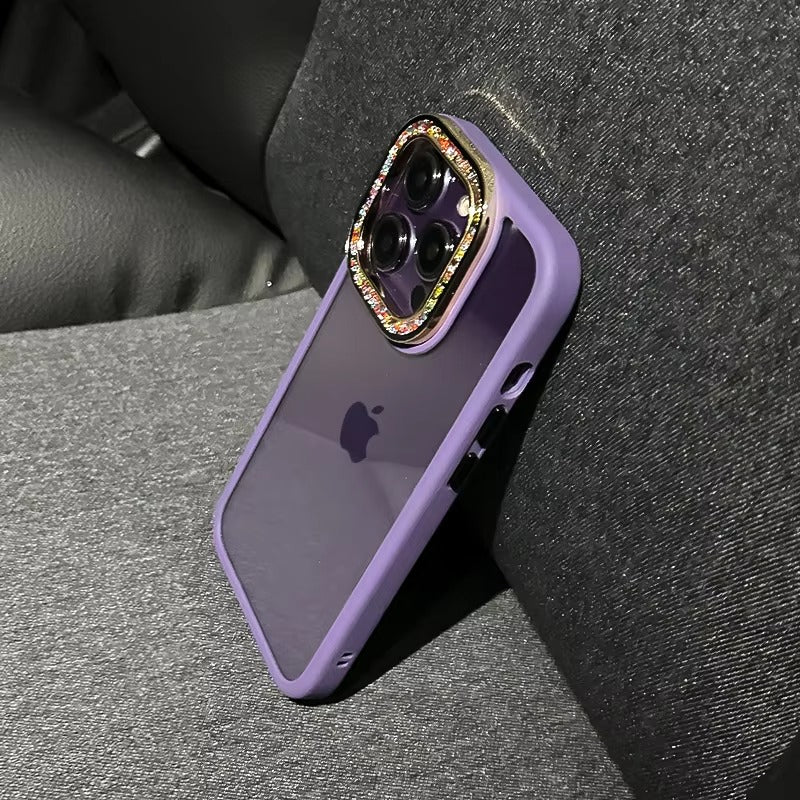 Luxury Apple iPhone Case, MagSafe Compatible, Camera Lens & Screen Protection, Ultra Thin, Shockproof, Magnetic Full All Around Cover – Glitter Diamond Transparent Armor Case with Enhanced Camera Protection
