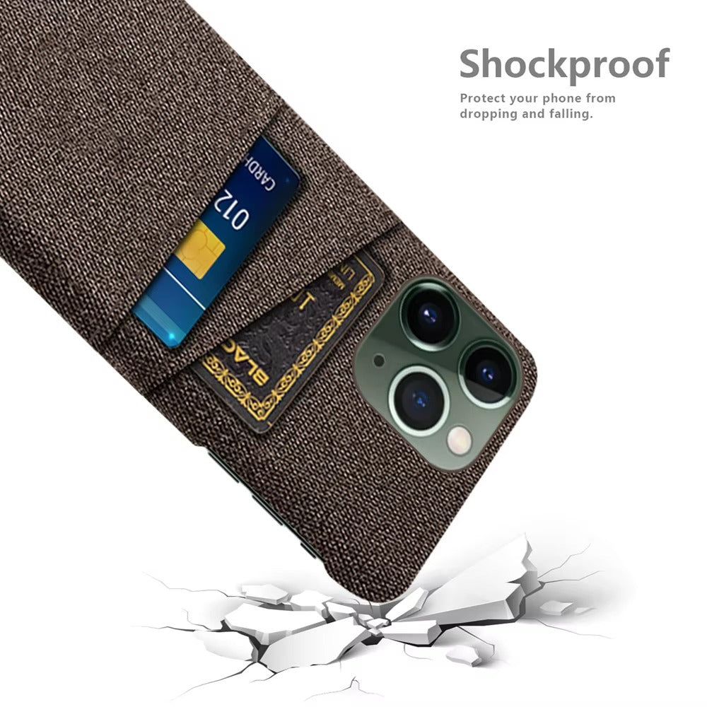 Premium Apple iPhone Case, MagSafe Compatible, Camera Lens and Screen Protection, Ultra Thin, Shockproof, Magnetic, Full All Around Protection, Dual Card Fabric Cover