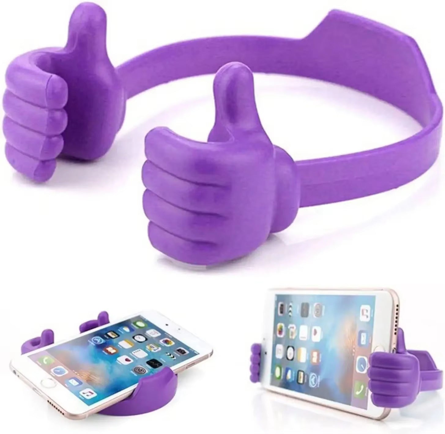 High Quality Thumbs-Up Phone Stand for iPhone, Adjustable Plastic Desk Holder, Universal Mount for iPad and Apple Tablet Devices