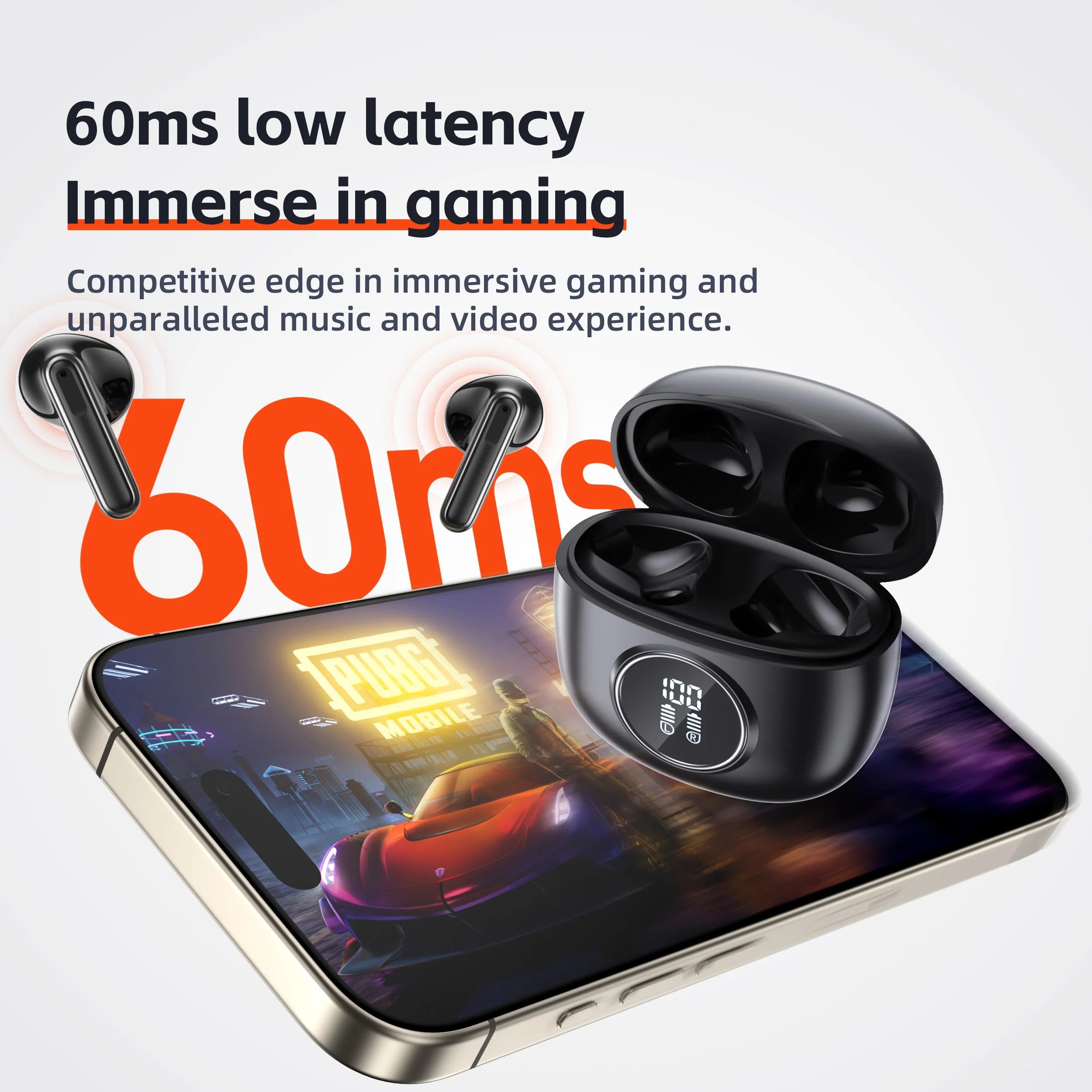 High Quality TWS Bluetooth 5.3 Earphones – 13mm Driver, 4 Mic ENC, Touch Control, LED Display, HiFi Bass, 28H Battery, Waterproof Wireless Headphones