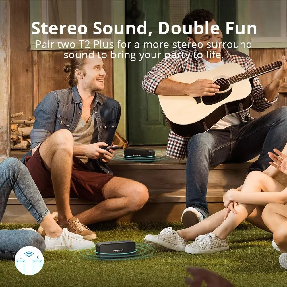 High Quality Portable Bluetooth Speaker – 20W Deep Bass, IPX7 Waterproof, NFC, 24H Playtime, Micro SD, Voice Assistant, True Wireless Stereo, USB-C Charging