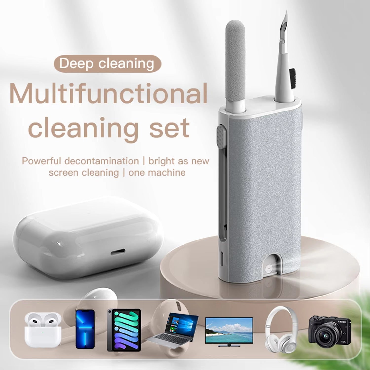 Premium, 5-in-1 Headphone Cleaner Kit with Brush, Cleaning Pen for AirPods Pro, 3, 2, 1 – Screen Cleaning Tools for Phone