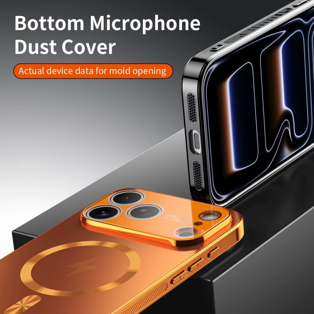 Luxury Matte Magnetic iPhone Case – MagSafe Compatible Protective Cover with Shockproof Frame, Electroplated Finish and Raised Camera Lens Protector