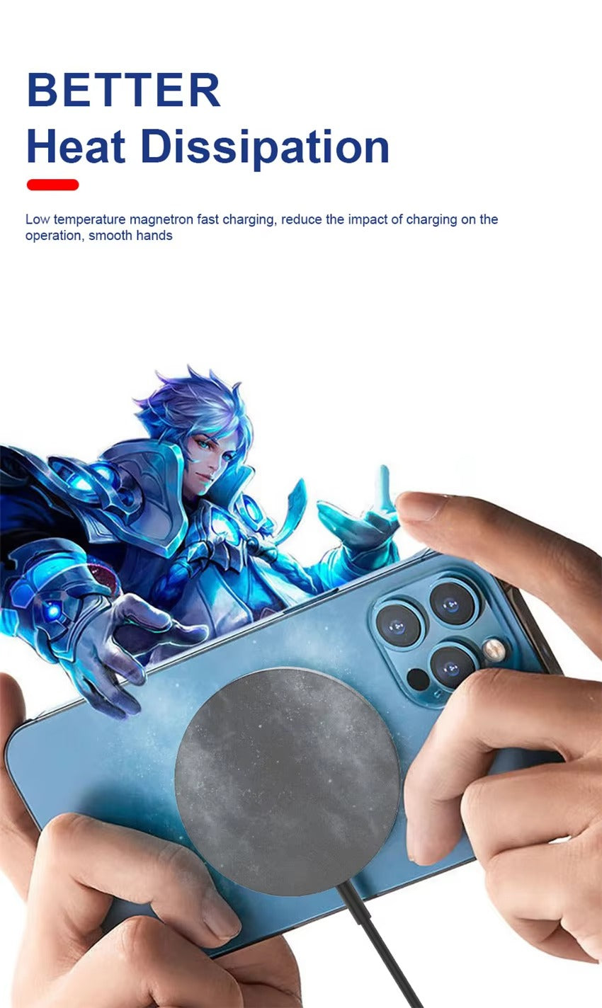 Premium, 30W Magnetic Wireless Charger Pad – Fast Charging Stand for MagSafe-Compatible iPhone, USB-A, PD Power Adapter,