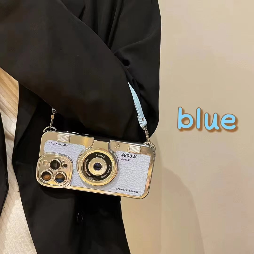 Luxury Apple iPhone Case, MagSafe Compatible, Camera Lens and Screen Protection, Ultra Thin, Shockproof, Magnetic, Full All Around Protection, 3D Retro Camera Cover