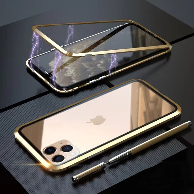 Premium Apple iPhone Case Compatible Camera Lens & Screen Protector Ultra Thin Shockproof Magnetic Full All Around Protection