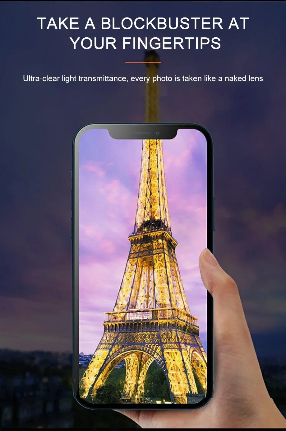 Luxury Metal Camera Lens Protector for iPhone – Diamond Edging, 9H Corning Glass, Anti-Scratch, Shockproof, Ultra HD Transparent Lens Cover Ring