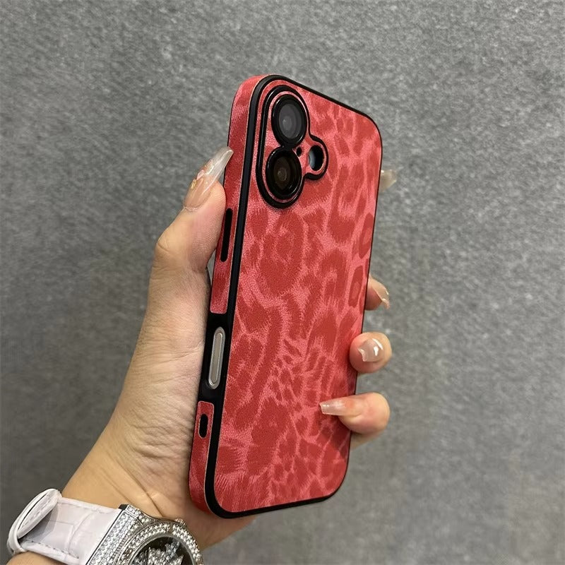 Luxury Apple iPhone Case MagSafe Compatible, Camera Lens & Screen Protection, Ultra Thin Shockproof Magnetic Full All Around Protection Cover with Wrist Strap & Leopard Design