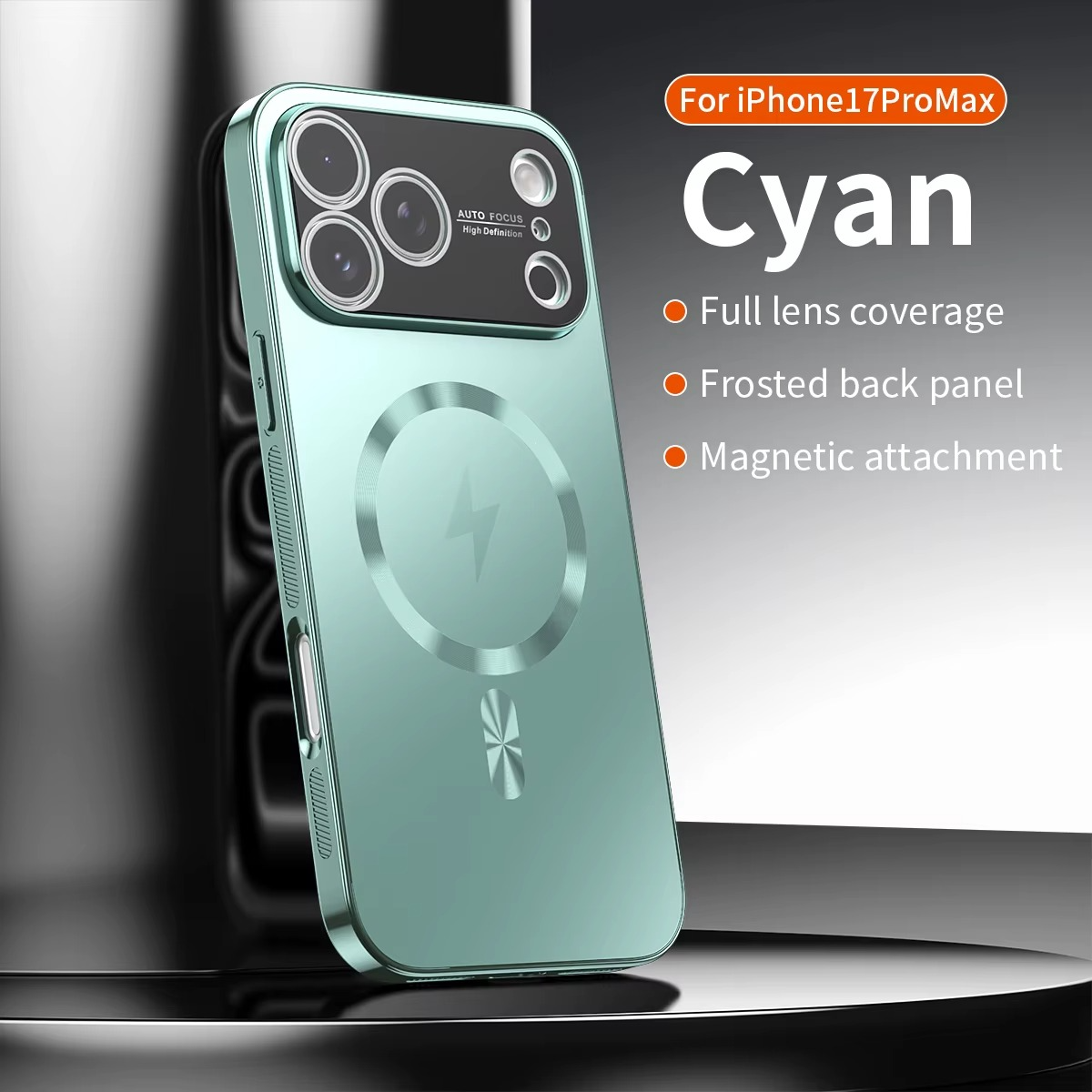 Luxury Matte Magnetic iPhone Case – MagSafe Compatible Protective Cover with Shockproof Frame, Electroplated Finish and Raised Camera Lens Protector