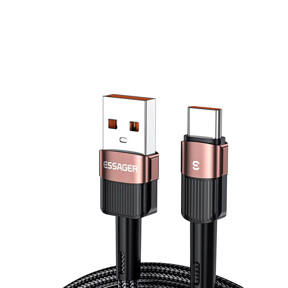High Power 7A USB-A to USB-C Fast Charging Cable – 80W/100W Quick Charge Cord, 480Mbps Data Sync, Durable Aluminum Braided Wire, 0.5m 1m 2m 3m Options