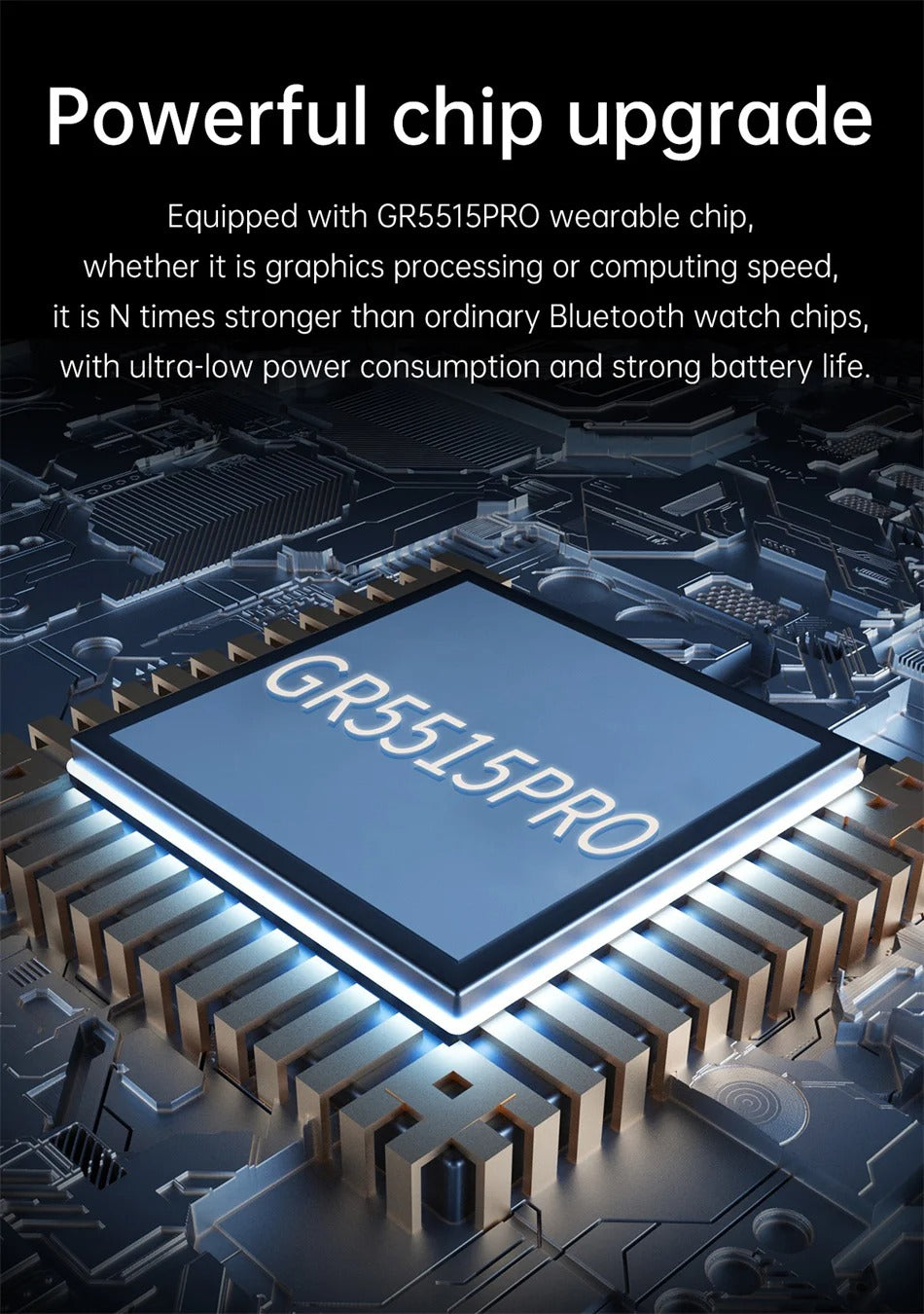 Advanced Health Smartwatch for iPhone – Non-Invasive Blood Glucose Monitor with ECG+PPG, IP68 Waterproof Fitness Tracker