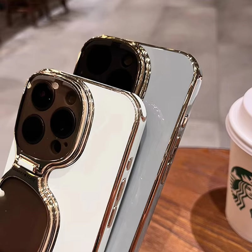 Premium Apple iPhone Case, MagSafe Compatible, Camera Lens and Screen Protection, Ultra Thin, Shockproof, Magnetic, Full All Around Protection, Fold Lens Stand Holder Cover