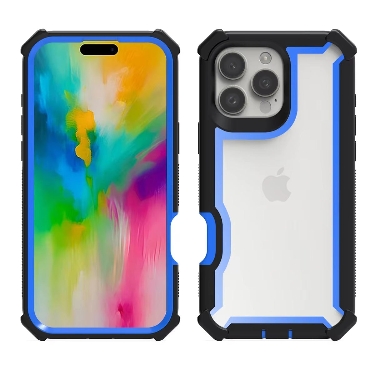 Robust Apple iPhone Case, MagSafe Compatible, Camera Lens & Screen Protection, Ultra Thin, Shockproof, Magnetic Full All Around Cover – Rugged Hybrid TPU Case with Transparent Silicone Back & Hard PC Bumper Frame
