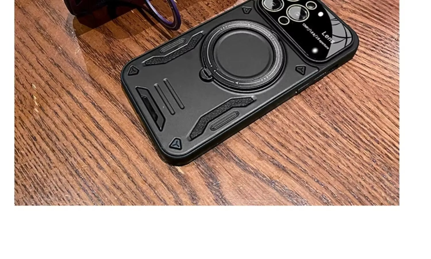 Luxury Apple iPhone Case, MagSafe Compatible, Camera Lens & Screen Protection, Ultra Thin, Shockproof, Magnetic Full All Around Cover – Stand Holder Case with Lens Guard, Wristband & Lanyard Strap