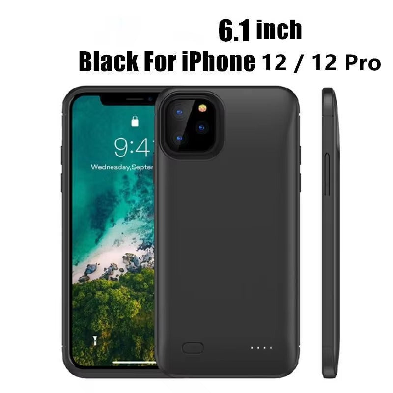 Premium Apple iPhone Case MagSafe Compatible, Camera Lens & Screen Protection, Ultra Thin Shockproof Magnetic Full All Around Protection Cover with 10000mAh Charging Power Bank