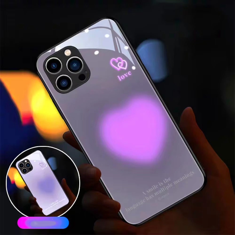 Premium Apple iPhone Case, MagSafe Compatible, Camera Lens and Screen Protection, Ultra Thin, Shockproof, Magnetic, Full All Around Protection, Heart LED Light Cover