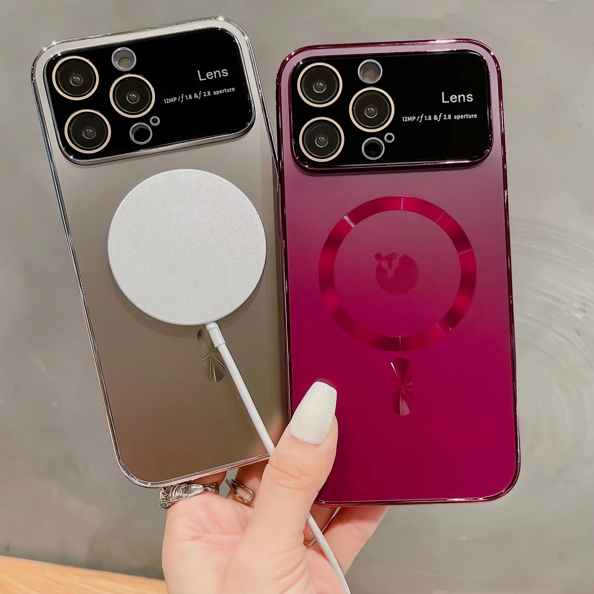 Premium Apple iPhone Case MagSafe Compatible, Camera Lens & Screen Protection, Ultra Thin Shockproof Magnetic Full All Around Protection Cover with Frosted AG Matte Back Design