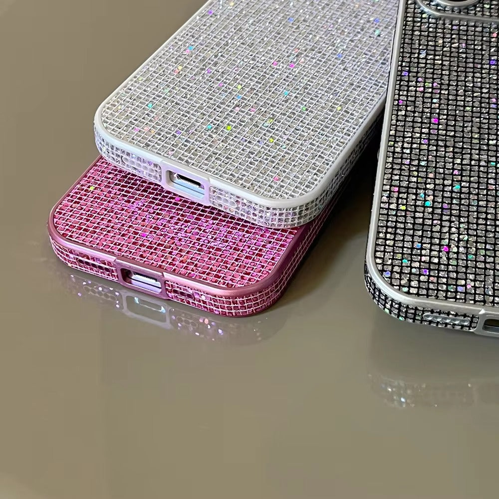 Luxury Apple iPhone Case, MagSafe Compatible, Camera Lens & Screen Protection, Ultra Thin, Shockproof, Magnetic Full All Around Cover – Glitter Diamond Rhinestone Case with Lens Guard for Stylish Bling Protection