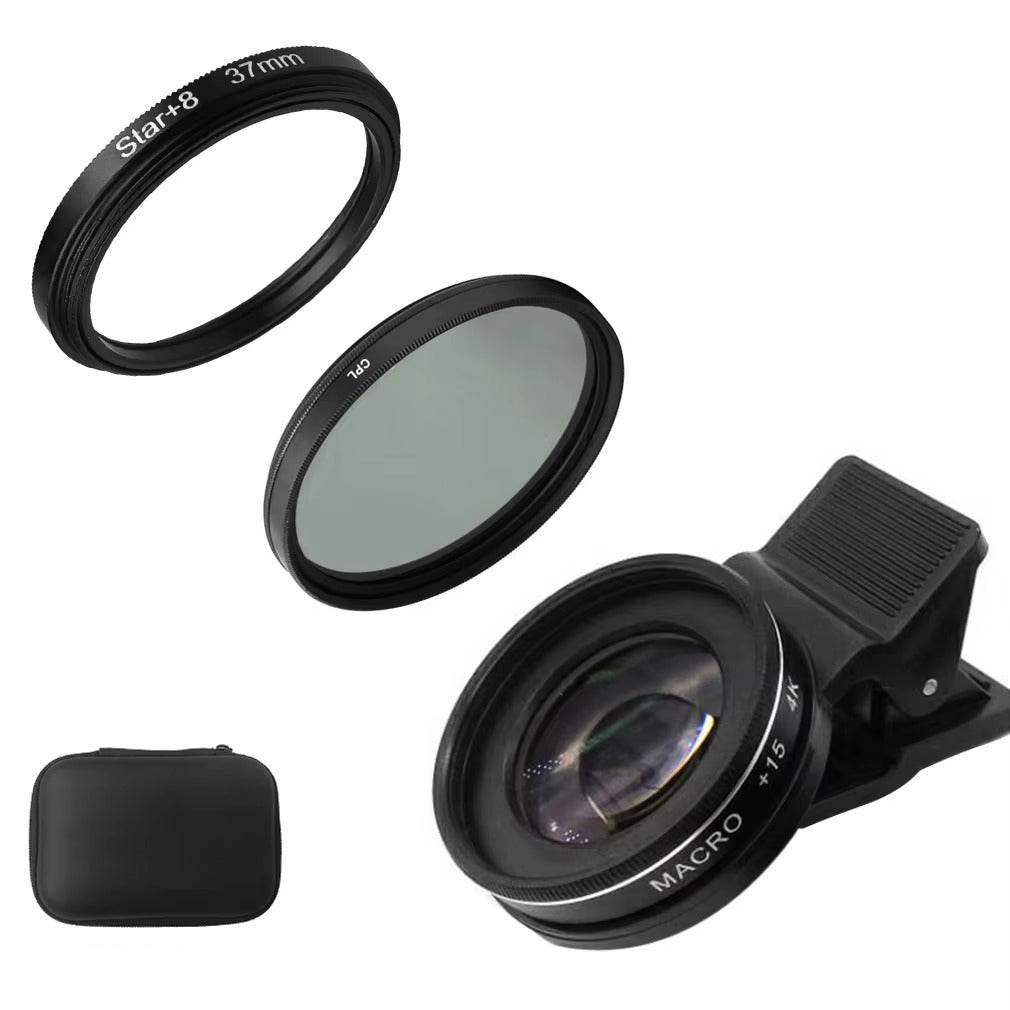 Professional 4K HD Macro Lens for iPhone – 15X/30X Close-Up Phone Camera Lens for Eyelash, Compatible with Apple Devices