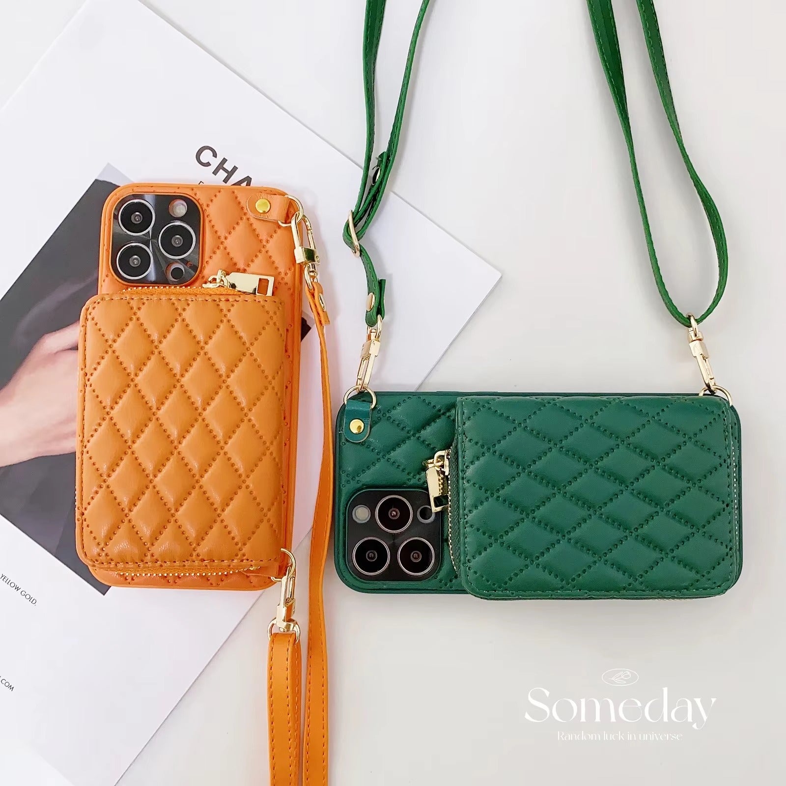 Premium Wallet Apple iPhone Case,Ultra Thin Magnetic Shockproof Full Cover Card Slots, and Crossbody Leather Strap