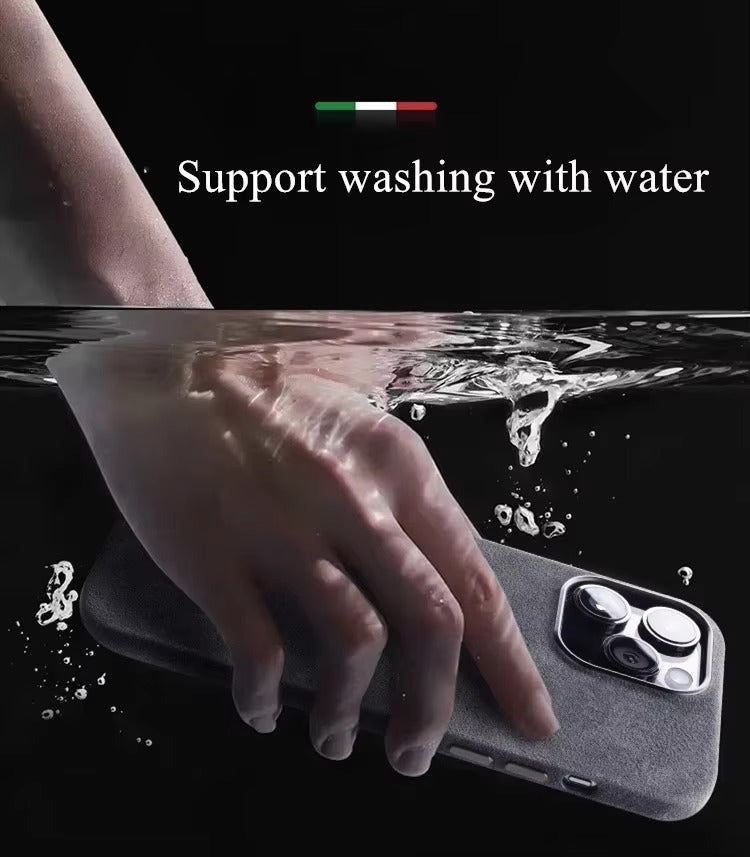 Premium Apple iPhone Case MagSafe Compatible, Camera Lens & Screen Protection, Ultra Thin Shockproof Magnetic Full All Around Protection Cover with Fiber Leather Back