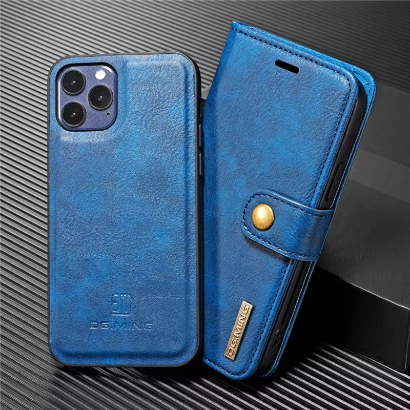 Premium Detachable Leather Apple iPhone Case, MagSafe Compatible, Ultra Thin Magnetic Shockproof Full Protection