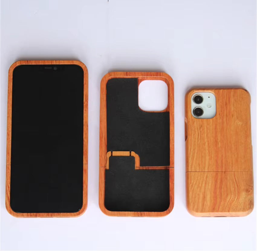 Luxury Apple iPhone Case, MagSafe Compatible, Camera Lens Protection, Screen Protection, Ultra Thin, Shockproof, Magnetic, Full All Around Protection, Wooden Back Cover