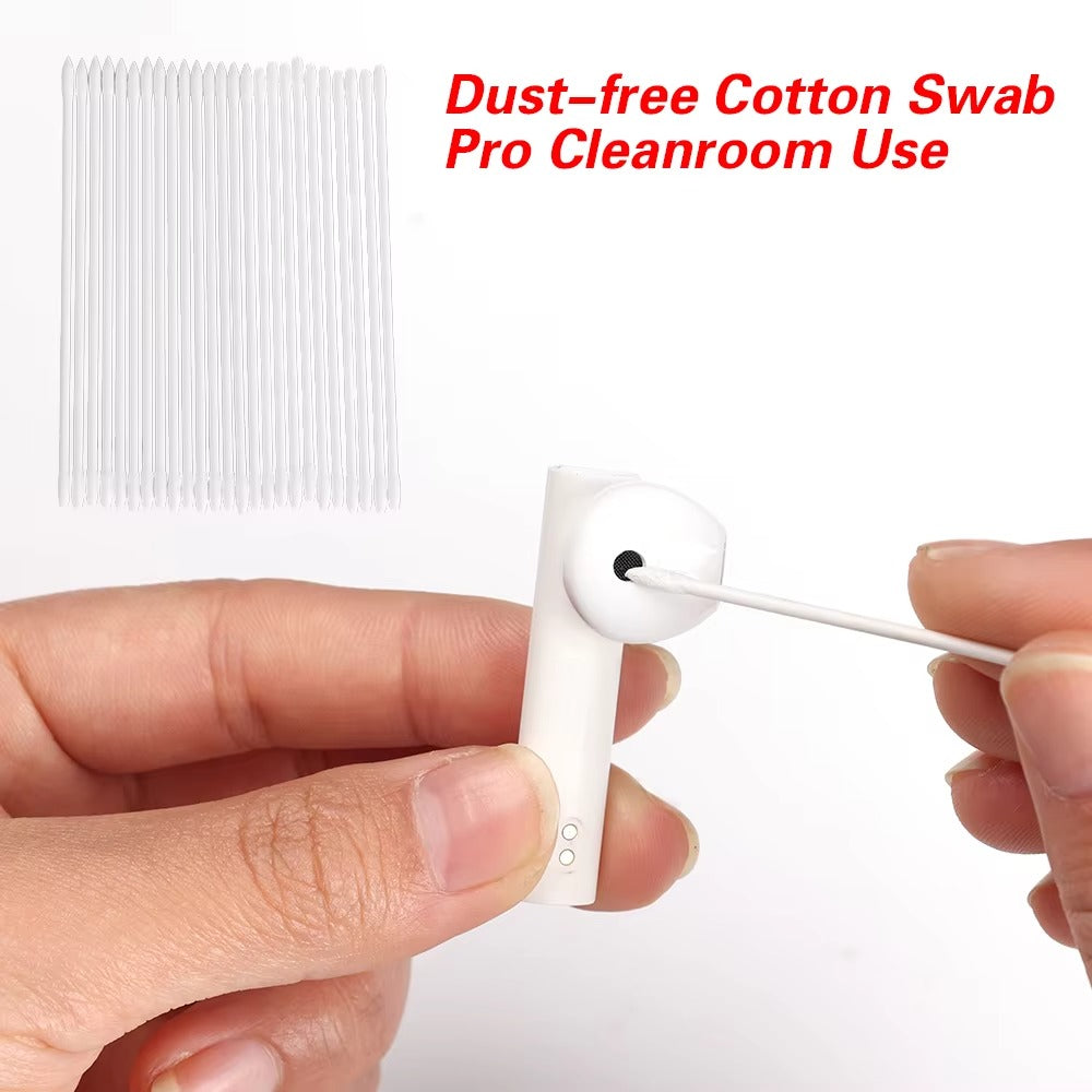 High Quality Cotton Cleaning Swabs for AirPods – Disposable Dust-Free Earbud Cleaner Sticks for iPhone, Keyboard & Phone Care