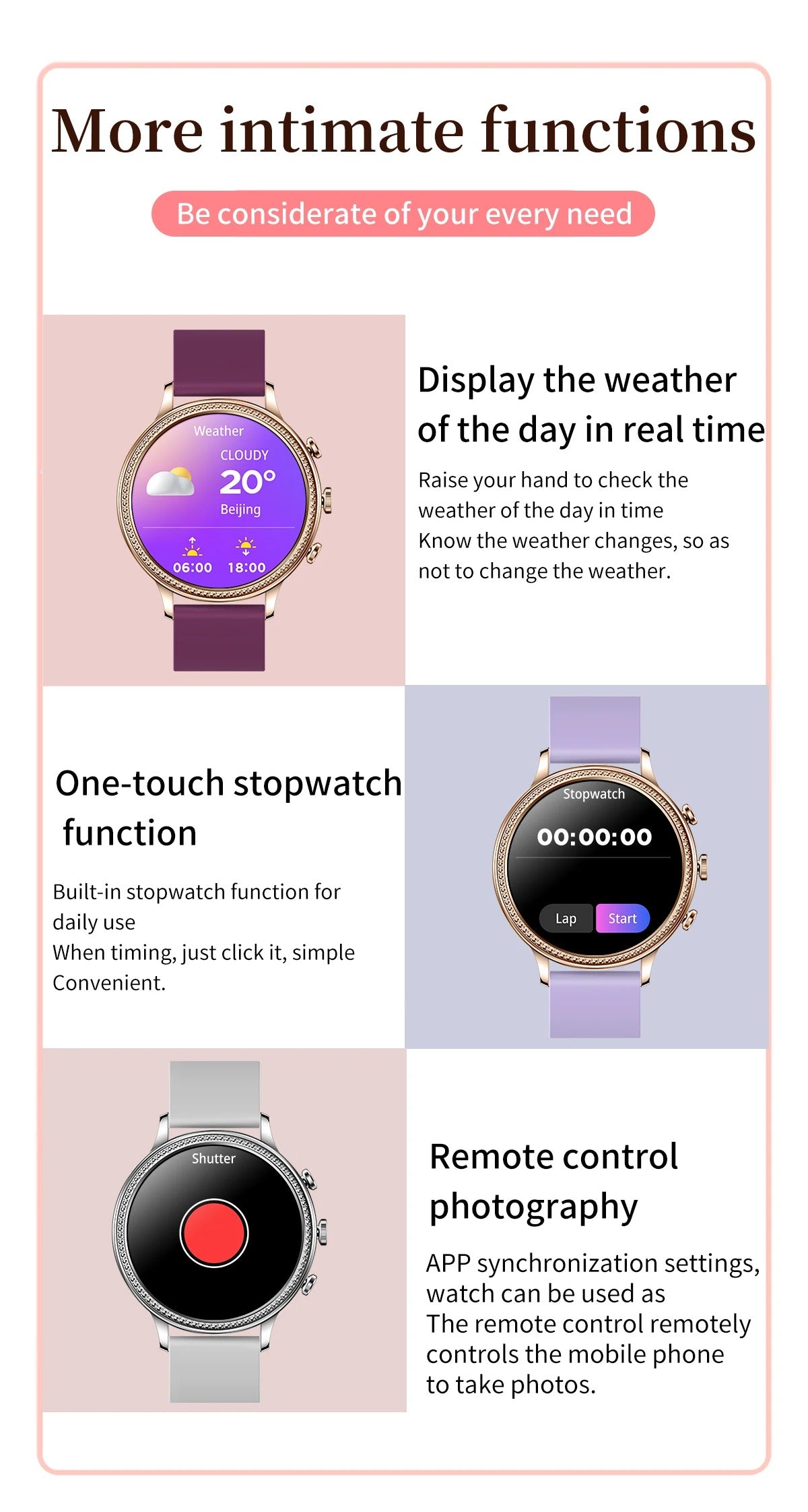 Luxury Women's Smartwatch with Bluetooth Calling – 1.39" HD Display, Heart Rate & SpO2 Monitor, Sleep Tracking, Menstrual Reminder, Fitness Watch Waterproof