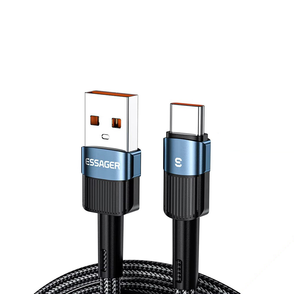 High Power 7A USB-A to USB-C Fast Charging Cable – 80W/100W Quick Charge Cord, 480Mbps Data Sync, Durable Aluminum Braided Wire, 0.5m 1m 2m 3m Options