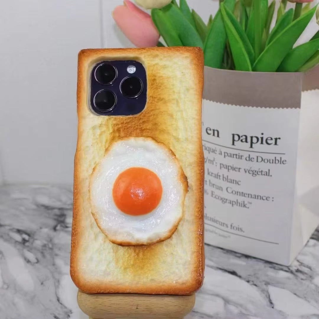 Premium Apple iPhone Case, MagSafe Compatible, Camera Lens and Screen Protection, Ultra Thin, Shockproof, Magnetic, Full All Around Protection, 3D Toast Bread Soft Cover