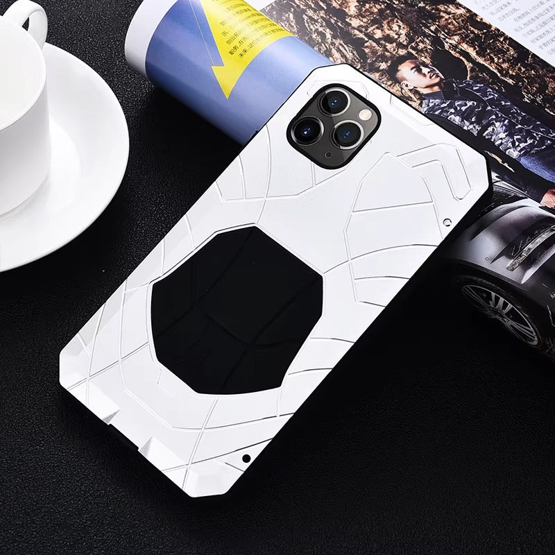 Luxury Apple iPhone Case, MagSafe Compatible, Camera Lens & Screen Protection, Ultra Thin, Shockproof, Magnetic Full All Around Cover – Aluminum Metal & Silicone Case with Dirt-Resistant Shockproof Design