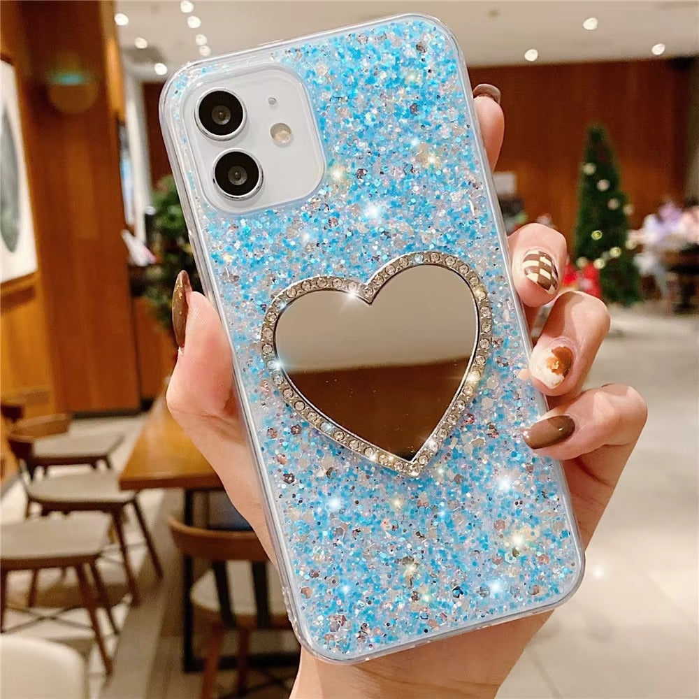 Luxury Apple iPhone Case, MagSafe Compatible, Camera Lens and Screen Protection, Ultra Thin, Shockproof, Magnetic, Full All Around Protection, Glitter Mirror Soft Cover