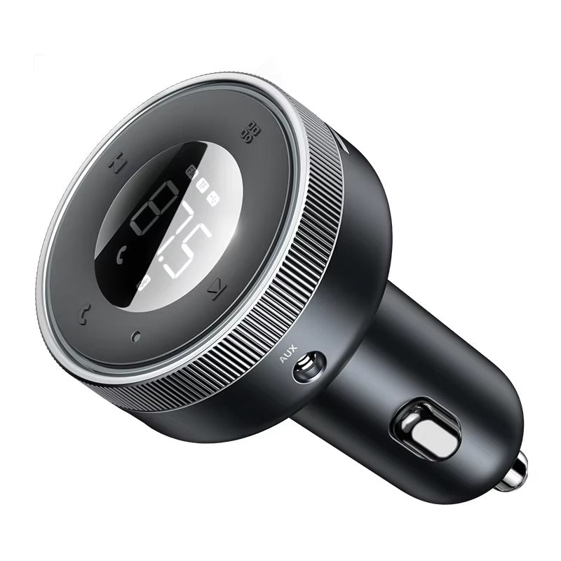 Premium Bluetooth 5.0 FM Transmitter for Car – Wireless Modulator with USB Fast Charger, AUX Port, MP3 Player