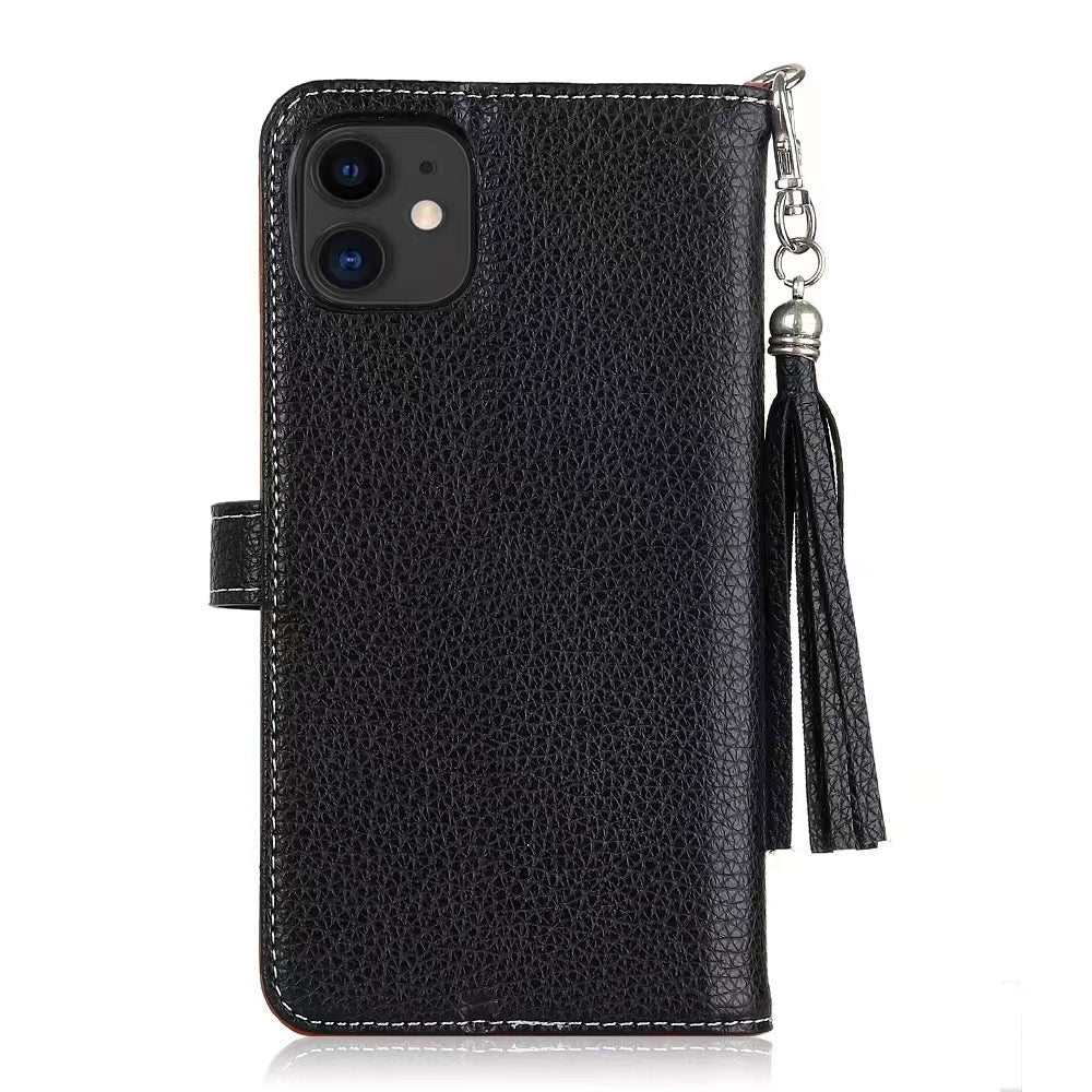 Luxury Wallet Flip Leather iPhone Case – Card Slot, Magnetic Closure, Shockproof Protection, and Premium Design for iPhone