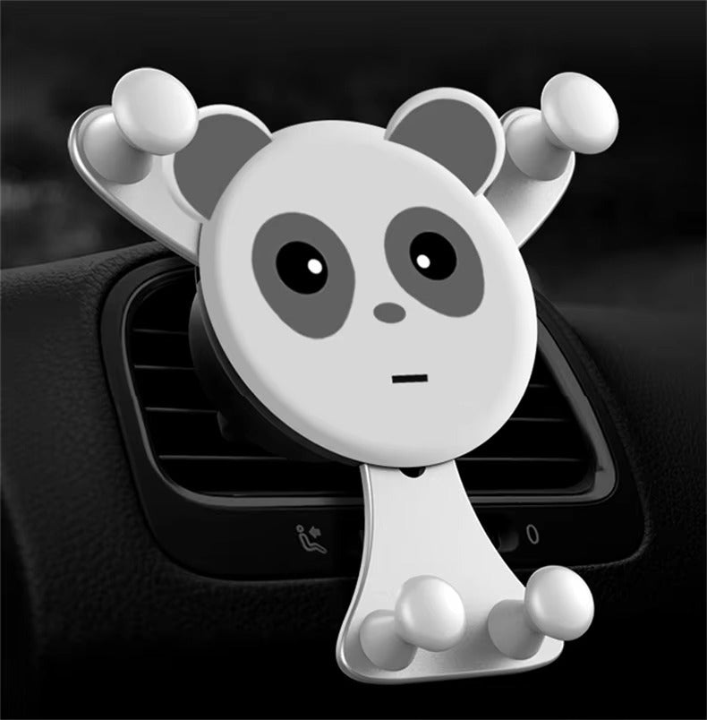Premium Gravity Car Phone Holder for iPhone – Vent Clip Mount, Auto Lock, Smiley Face Design, Compatible with Apple Devices