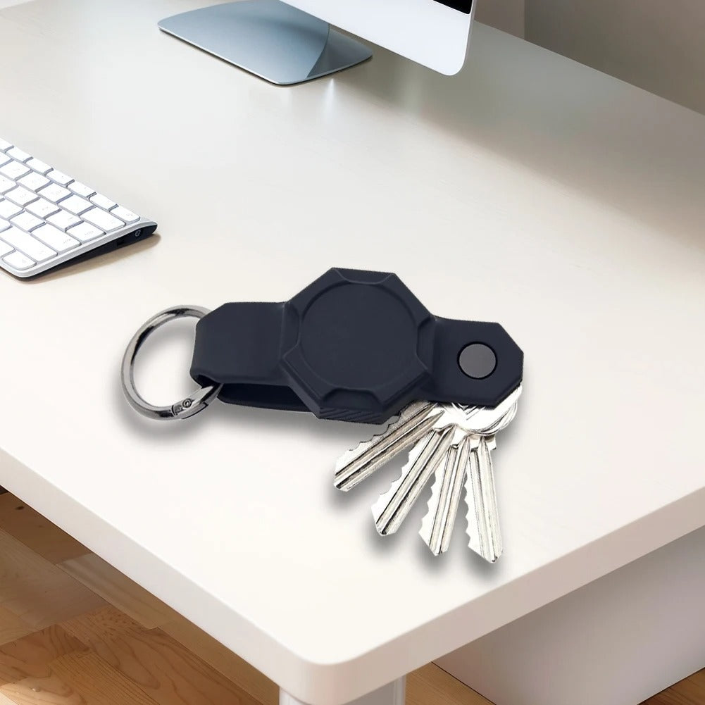 Waterproof Silicone Keychain Case for Apple AirTag – Anti-Lost Key Organizer with Screwdriver, Lightweight & Durable, Fits Up to 7 Keys