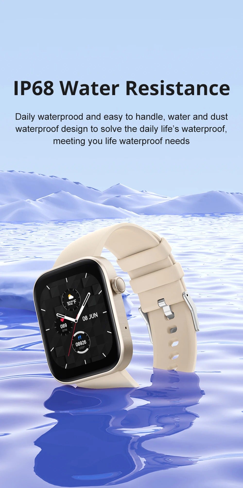 Luxury Bluetooth Calling Smartwatch – 1.9" HD Display, Health Monitor, IP68 Waterproof, Heart Rate & SpO2 Tracker, Fitness Watch with Voice Assistant