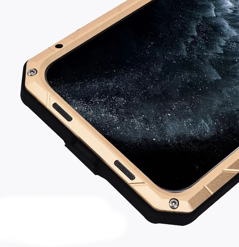 Luxury Apple iPhone Case, MagSafe Compatible, Camera Lens & Screen Protection, Ultra Thin, Shockproof, Magnetic Full All Around Cover – Aluminum Metal & Silicone Case with Dirt-Resistant Shockproof Design