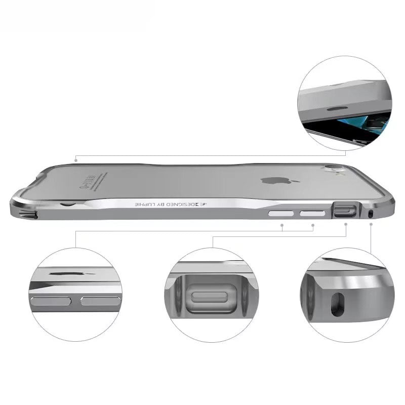 Luxury Apple iPhone Case, MagSafe Compatible, Camera Lens & Screen Protection, Ultra Thin, Shockproof, Magnetic Full All Around Cover – Aviation Aluminum Metal Frame Bumper Case with Sleek Protective Design