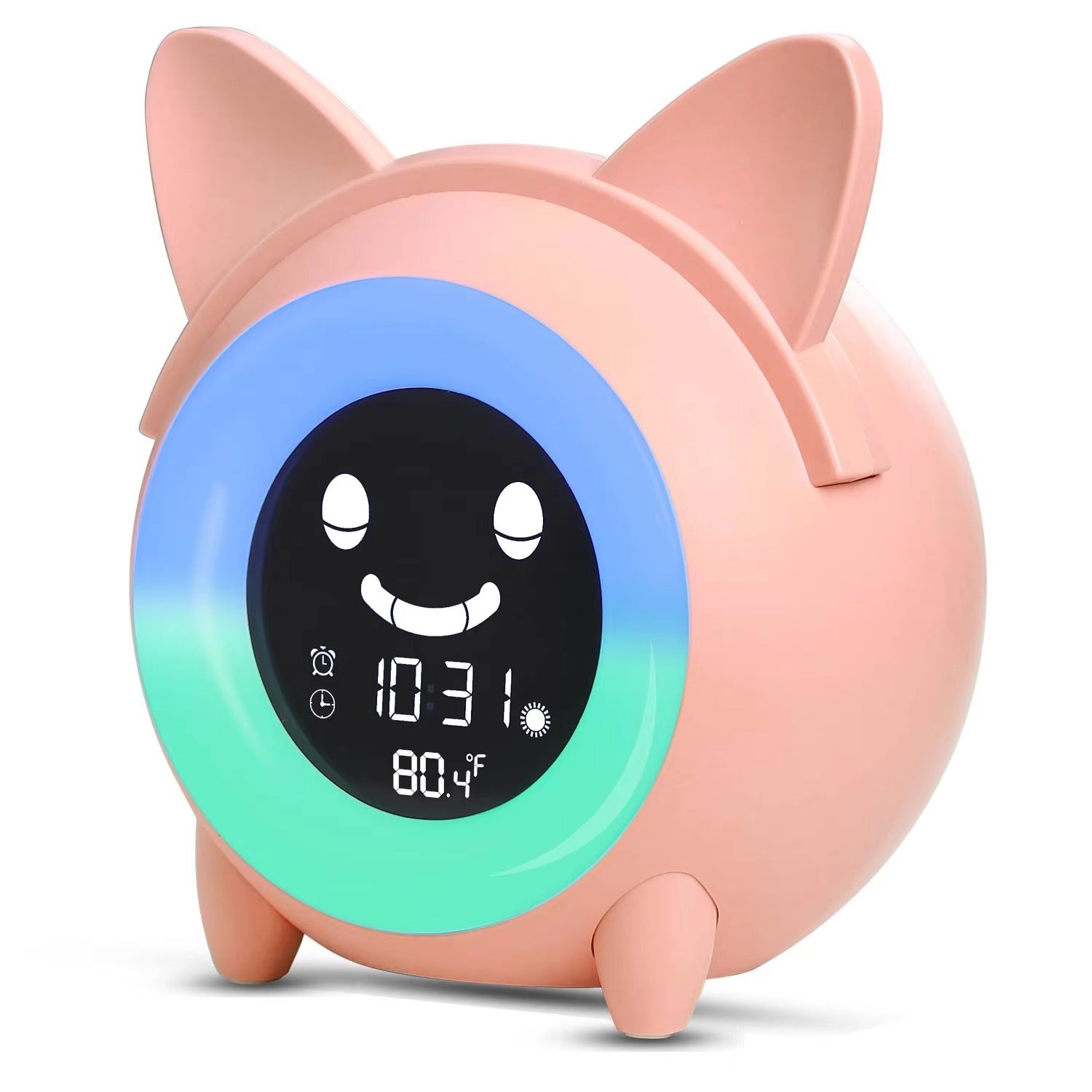 Premium Kids Sleep Training Alarm Clock – Cute Animal Digital Wake Up Night Light with Snooze, Color Changing, Music, Temperature Display